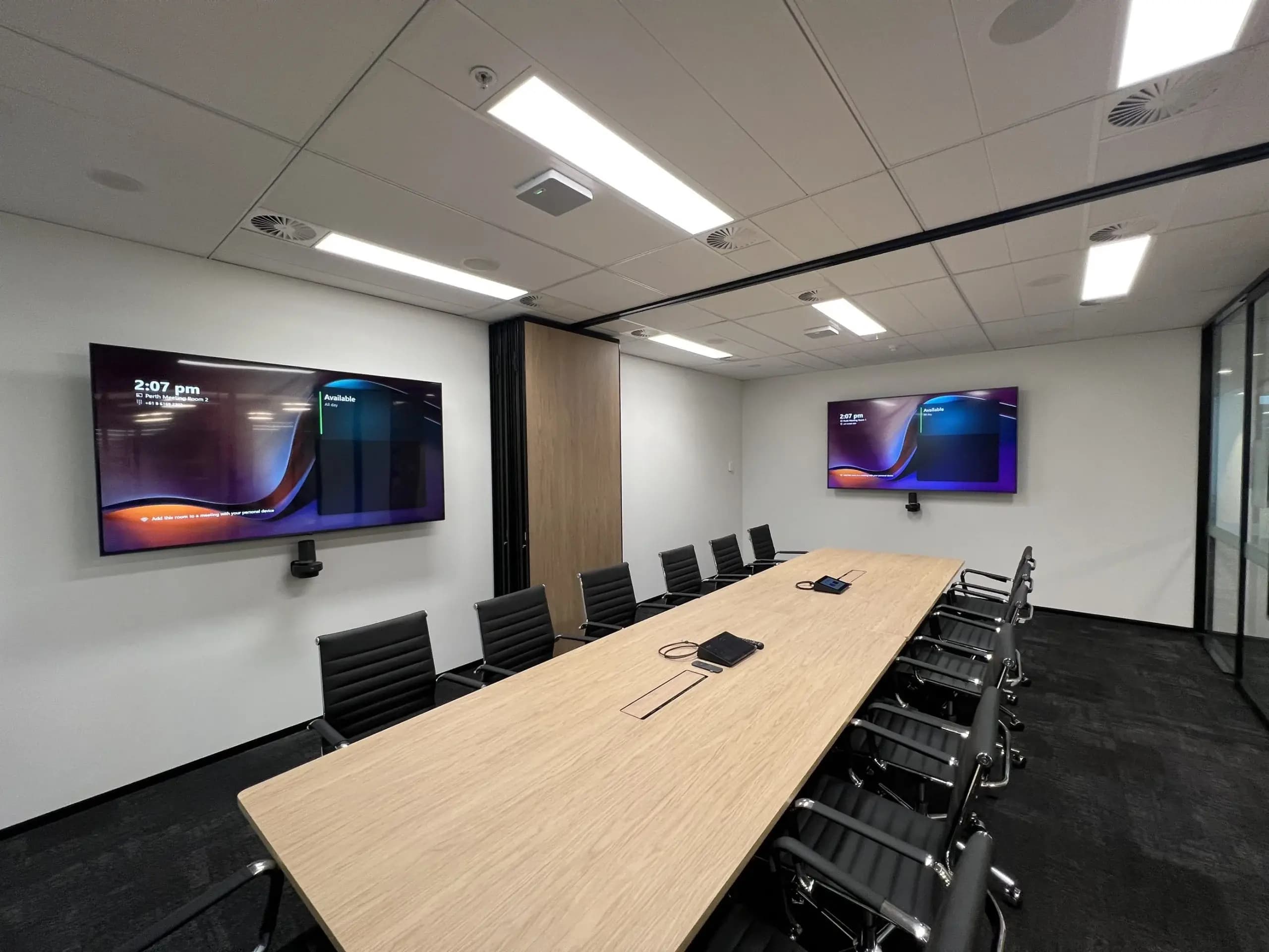Interactive Smart Board Installation in Doha Office," "LED Video Wall Control Room Qatar